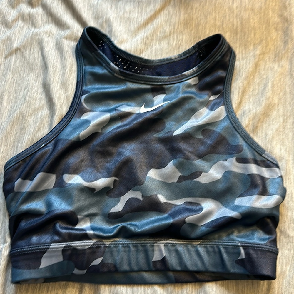 Blue Camo Nike Sports Bra (Dri-Fit)